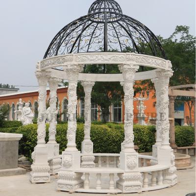 China Factory price marble stone pavilion EUROPEAN marble gazebo for sale