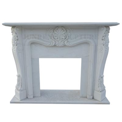 China European style marble stone fireplace mantel classic style fireplace mantel flowers for decoration fireplace mantel for sale