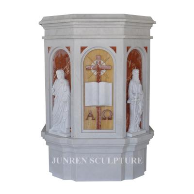 China China Traditional Factory Hand Carved Customized Church Marble Lectern Sculpture for sale