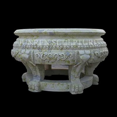 China Modern Outdoor Natural Stone Hand Carved Marble Table And Bench Antique Table And Bench Sculpture for sale