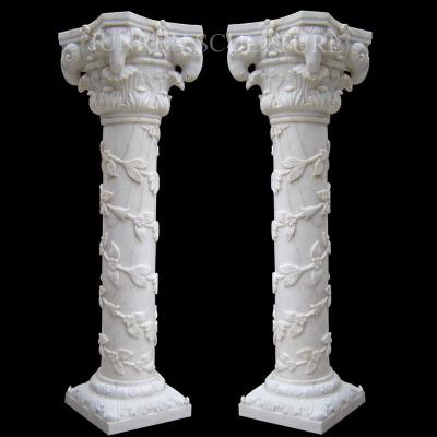 China European style marble column marble pillar decorative marble pedestal base for statue sculpture for sale