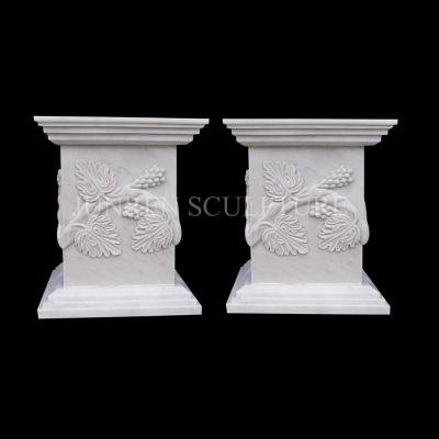 China European style marble column marble pillar decorative marble pedestal base for statue sculpture for sale