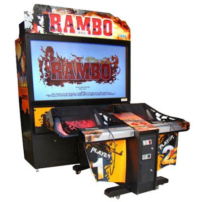 China Coin Operated Arcade Shooting Gun Game Machine 55 Inch Arcade Firearm RAMBO Simulator For Sale for sale