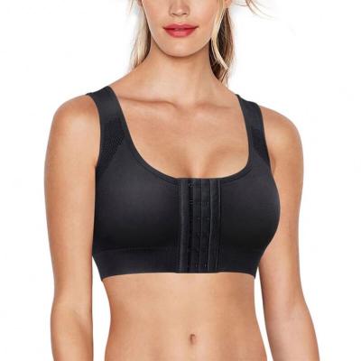 China Wireless Front Closure Crop Top Women Plus Size Bra Lift Up Bras Fitness Underwear QUICK DRY Zipper Padded Plus Size Bra for sale