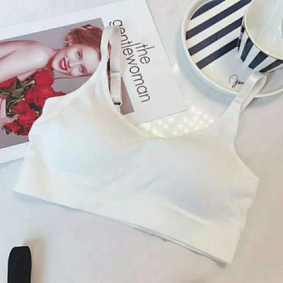 China 2021 Hot Sales Antibacterial Bra For Girls Sports Bra Underwear Seamless Padded Back U Collar Women Girls Sexy Bra For Young Girl for sale