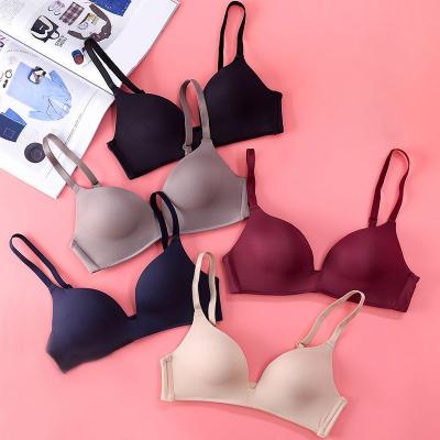 China Solid Color One-Piece Bra For Girl Push Up Radio 32 Size Bra Comfort Ladies Women Girls Seamless Bras for sale