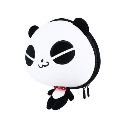 China Waterproof panda bag, wholesale children's 3D plush backpack animal panda, lovely school plush panda backpack for sale