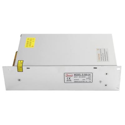 China SMUN S-500-24 Single Output AC-DC 500W 24VDC 20A Output SMPS Power Supply 238*124*65mm for sale