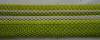 China Plus Thick Green Stripe Polyester Ribbon for sale