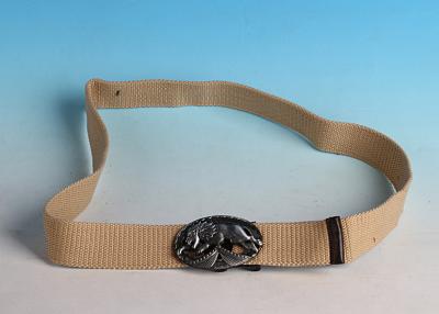 China High quality Male Lion design Buckle canvas Belt for sale