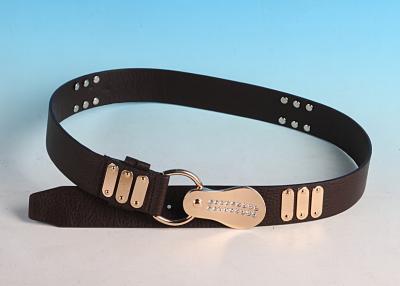 China Cheap Female Fashion Promotion Beaded buckle PU Belts for sale