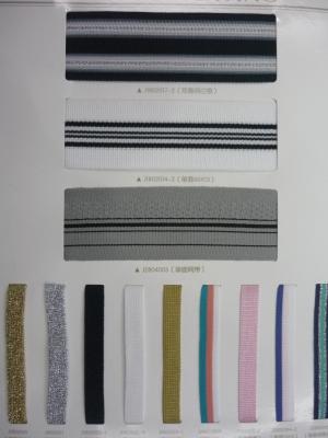 China High quality  Stripe Ribbon with silver thread for sale