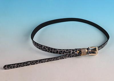 China Cheap Fashion Leopard printed Iron buckle Leather Female  Belt for sale