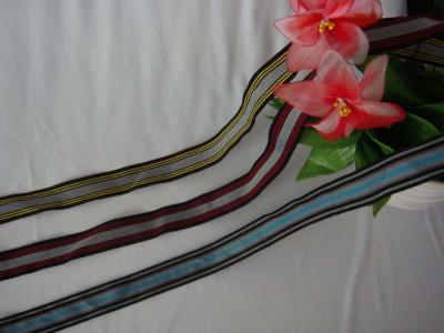 China High quality Stripe Polyester ribbons Stripe ribbons Garment ribbons for sale