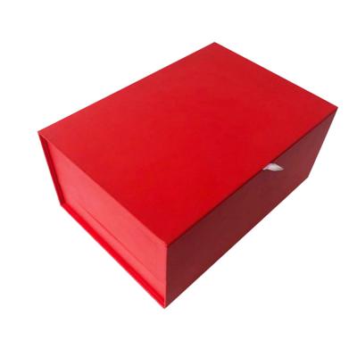 China Materials Factory Size Reused Luxury Custom Logo Cardboard Big Red Festive Gift Wedding Box for sale