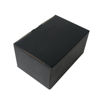 China Luxury Recycled Electric Shaver Logo Recyclable Corrugated Cardboard Black Materials Custom Box for sale