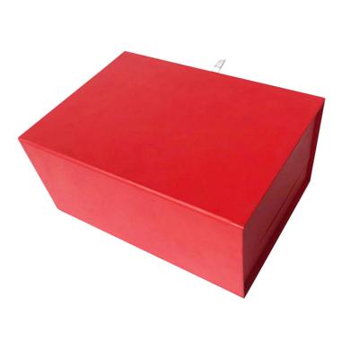 China Recycled Custom Materials Brand Logo Exquisite Color Printed Red Square T-shirt Apparel Box for sale