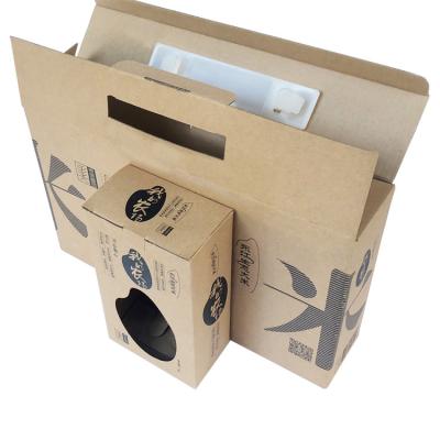 China Custom Logo Materials China Factory Recycled Grain 3kg Black Corrugated Kraft Paper Corrugated Rice Box for sale