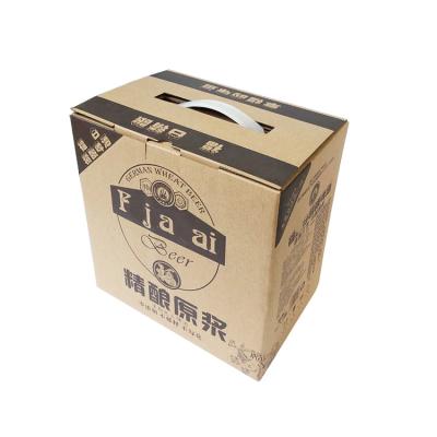 China Recycled Materials China Cardboard Factory Customized Wooden Wine Bottle Box Wine Box Corrugated Paper Box For Wine for sale