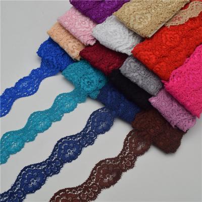 China Durable Elastic Stretch Lace Trim Ribbon Fabric Decor 3.5cm Crafts Sewing DIY for sale