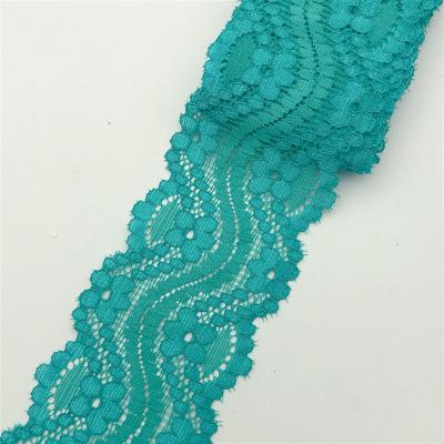 China Sustainable Newccolorful Elastic Lace Trim For Baby Headband 6cm Wide for sale