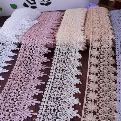 China Viable New Arrival French Lace Polyester Lace Trim Chemical Wholesale For Bridal Lace Trim Wide:8cm for sale