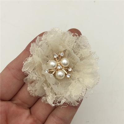 China Wholesale MESH Fabric Flower Wrist Band Wrist Strap Wedding Decorative Flower for sale