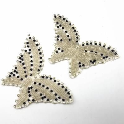 China Diy beaded applique craftbowknot veil patch workable for girls for sale