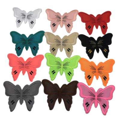 China Viable Iron On Patches For Apparel Multicolor Butterfly Embroidery Patch Appliques Badge Stickers For Clothes for sale