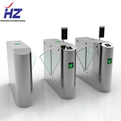 China 304 Stainless Steel Two Way Access Control System Automatic Flap Barrier Turnstile Gate with Face Recognition for sale