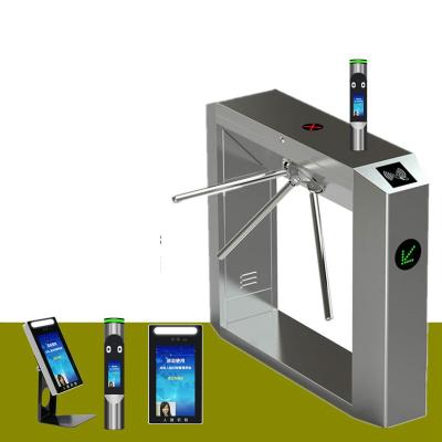 China 304 Stainless Steel Face Recognition Fingerprint RFID Card Reader Access Control System Biometric Tripod Turnstile for sale