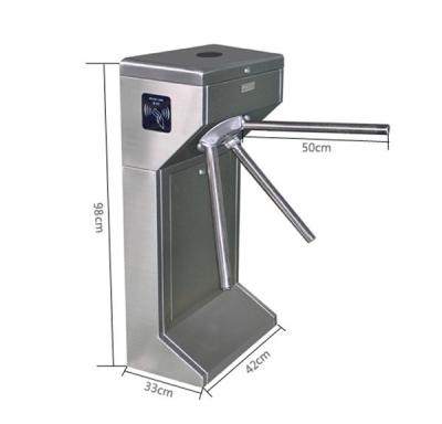 China 304 stainless steel RFID vertical tripod turnstile gate with sensor switch for security for sale