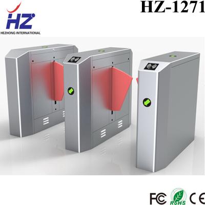 China 304 Stainless Steel Retractable Flap Barrier Automatic Flap Turnstile Security Access Gate With RFID Card for sale