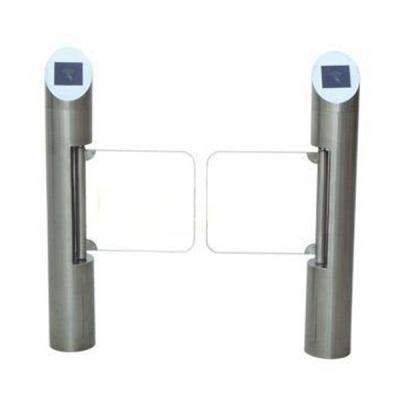 China 304 304 Stainless Steel Supermarket Automatic Pedestrian Single Swing Turnstile Barriers for sale