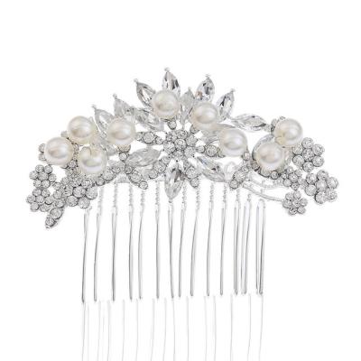 China Bridal Headpiece The Popular High Quality Bridal Hair Clip Side Rhinestone Diamond Rhinestone Hair Comb Hair Clip for sale