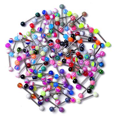 China Environmental Friendly 316L Stainless Steel Tongue Pin Navel Stud Labret Mixed Costume Piercing Jewelry for sale