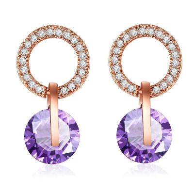 China Jewelry Wholesale 925 Zircon Earring Environmentally Friendly Women Stud Earrings for sale