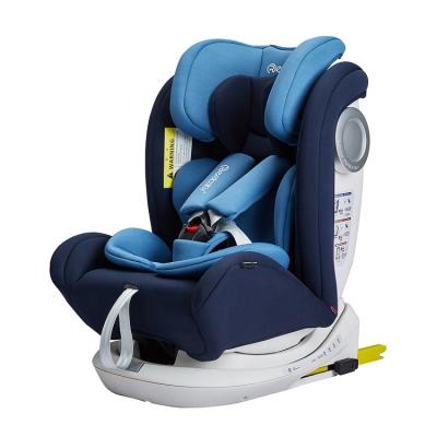 China ISOFIX fabric safety baby car seat and top tether, 360 degree rotating isofix child seat, group 0+123 for sale