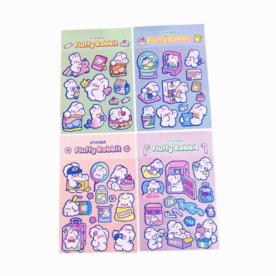 China Waterproof Custom Sticker Sheet Design Cute Cartoon Stickers Set Printed Kawaii Stickers Printing for sale