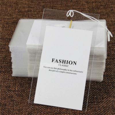 China Sustainable Packaging Service Custom Paper Hang Tags Printing Clothing With OPP Polybags Pack for sale