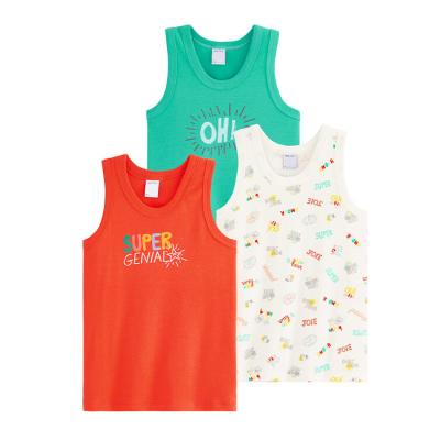 China QUICK DRY Knitted Sleeveless Vest Children Knit Singlet Kids Beach Crop Boys Knitted Fabric Spring Summer 100% Cotton Casual O-Neck for sale