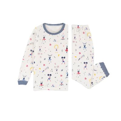 China Factory QUICK DRY wholesale customized children's boy knitted printed long sleeve pajamas set clothes autumn long johns for sale