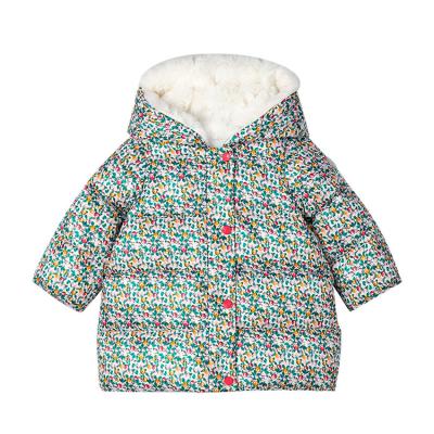 China Anti-wrinkle Baby's Jacket Children's Knitted Lammy Children's Quilted Jacket Winter Hoodie Knitted Warm Silk-Padded Top Wear for sale