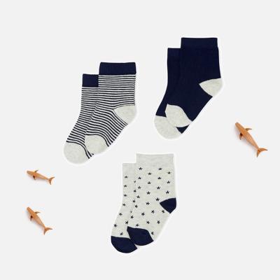 China Factory Wholesale QUICK DRY 3 Pairs Set Baby Socks Toddler Newborn Kids Cotton Socks Pack for sale