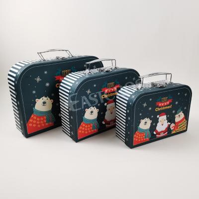 China Handmade Custom Printed Paper Box Toy Suitcase Packaging Christmas Gift Box for sale