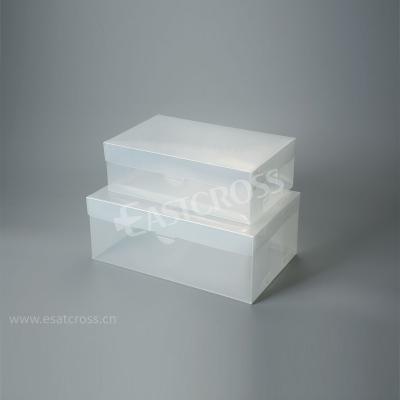 China Handmade Custom Fashion Packaging Plastic Box Women Size And Man Size Shoe Box for sale