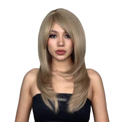 China New Arrival Wavy Synthetic Remy Fiber Hair Long Wigs Synthetic Hair Crochet Wigs for sale