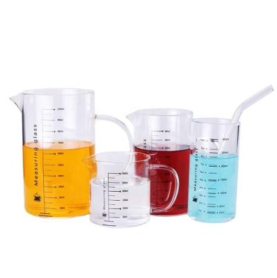 China 500ml 1000ml Borosilicate Measuring Glass High Quality Viable Heat Resistant Glass Cup for sale