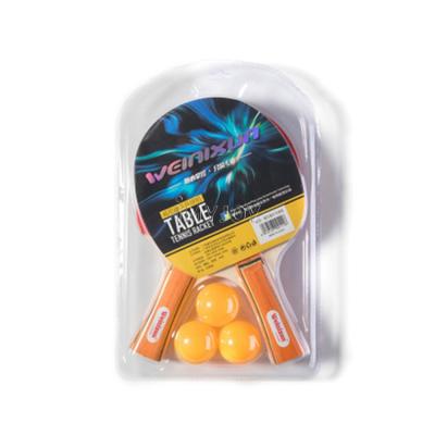 China China Modern Cheap Double Sided Reverse 2 Shots 3balls Adhesive Set Indoor Table Tennis Racket for sale