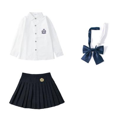 China Boys children's clothing anti-shrink uniform basics girls school uniform suit primary school short skirt suit for sale